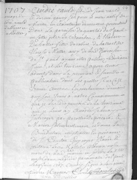 ACTE DE MARIAGE - ANOM