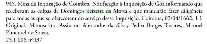 Notification d'inquisition provenant Anais da Biblioteca Nacional Volume 120 Page 153 