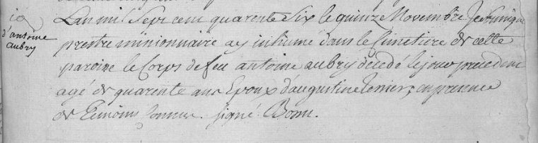 ACTE DE DECES - ANOM