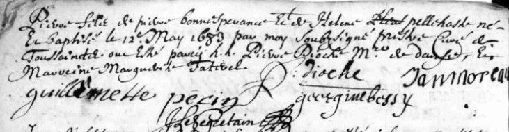 ACTE DE NAISSANCE DE BONNESPERANCE PIERRE - AD 35