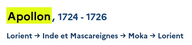TRAJET DU NAVIRE APOLLON - SITE LA MEMOIRE DES HOMMES