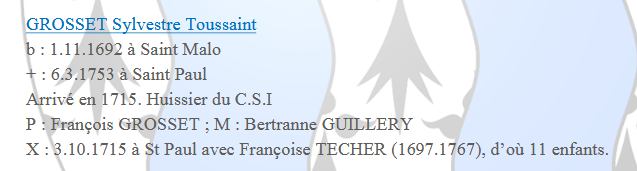 FICHE DU CERCLE DE GENEALOGIE BOURBON