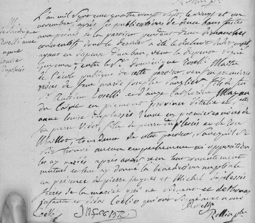 ACTE DE SECOND MARIAGE AVEC DUPLESSIS MARIE ANNE LOUISE - ANOM